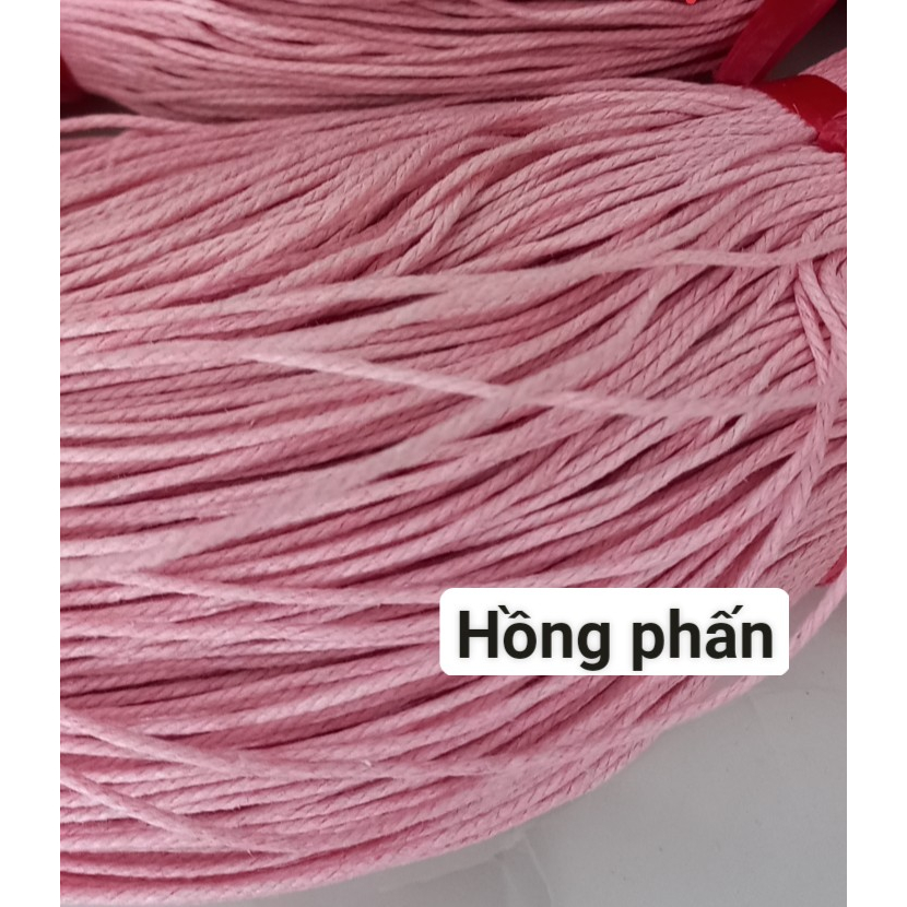 5-10met size 1.5mm dây bông se 3 sợi làm vòng tay, trang trí thủ công handmade, nguyên liệu dây thủ công mỹ nghệ