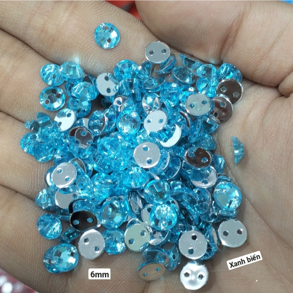 10-50g đá kết 2 lỗ size 6-12mm