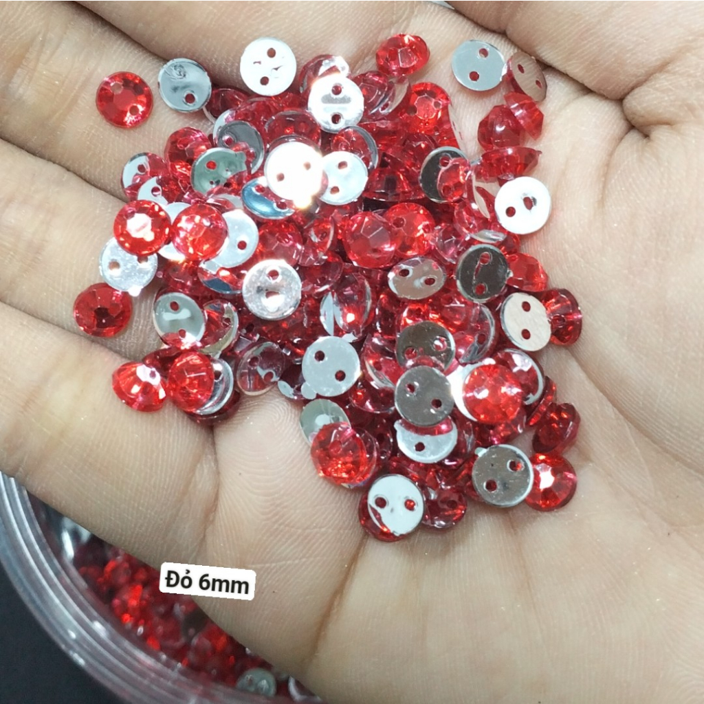 10-50g đá kết 2 lỗ size 6-12mm