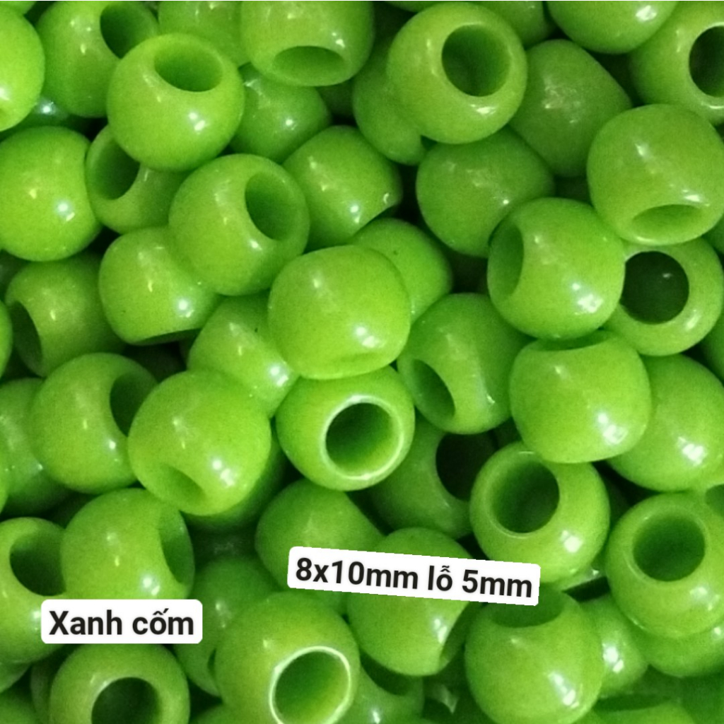 10g-50g hạt nhựa lỗ  lớn 8x10mm lỗ 5mm