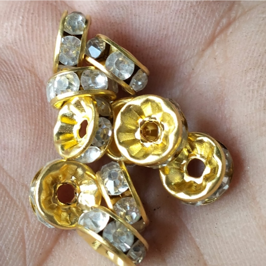 100 viên charm chặn, charm bánh xe size từ 6 đến 10mm