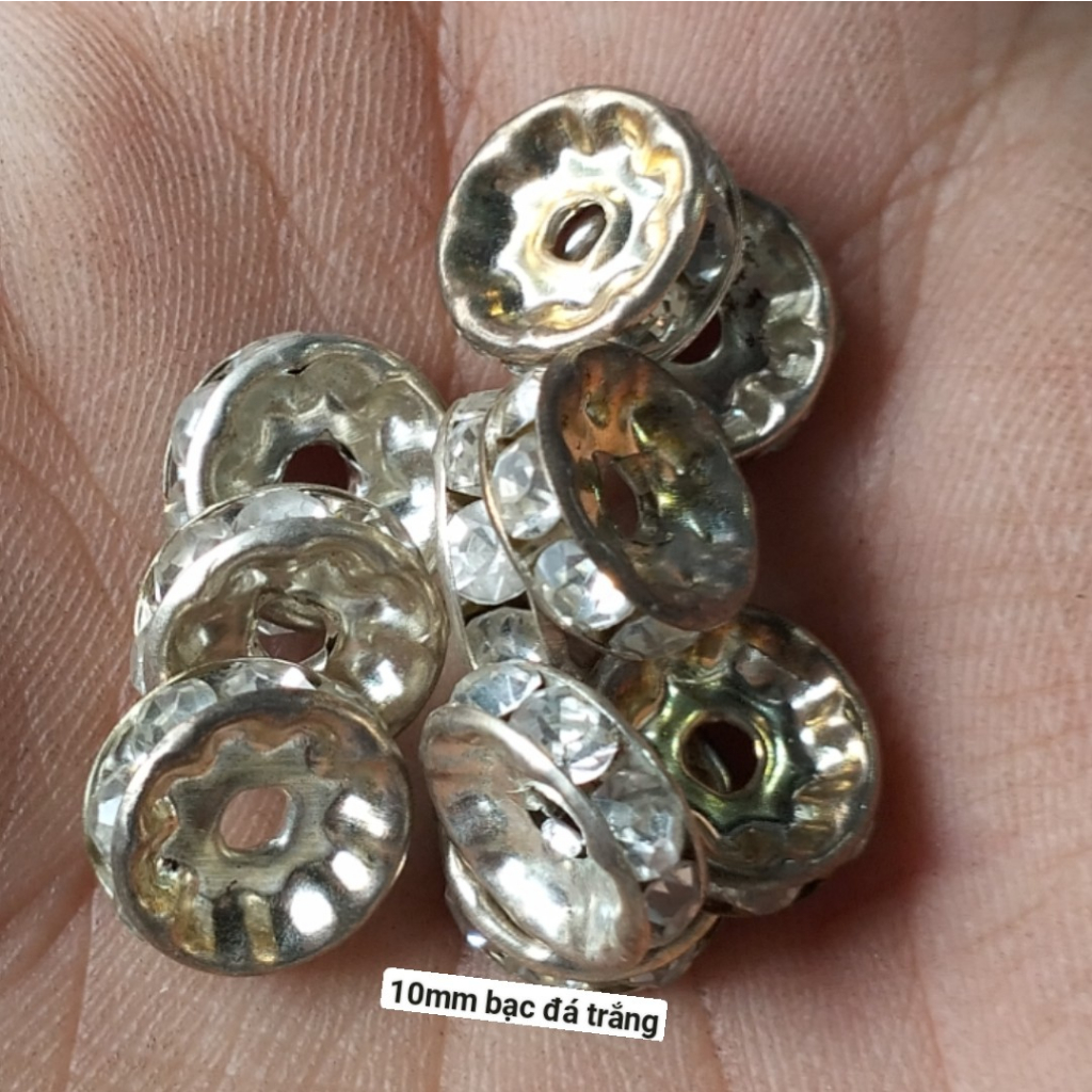 100 viên charm chặn, charm bánh xe size từ 6 đến 10mm