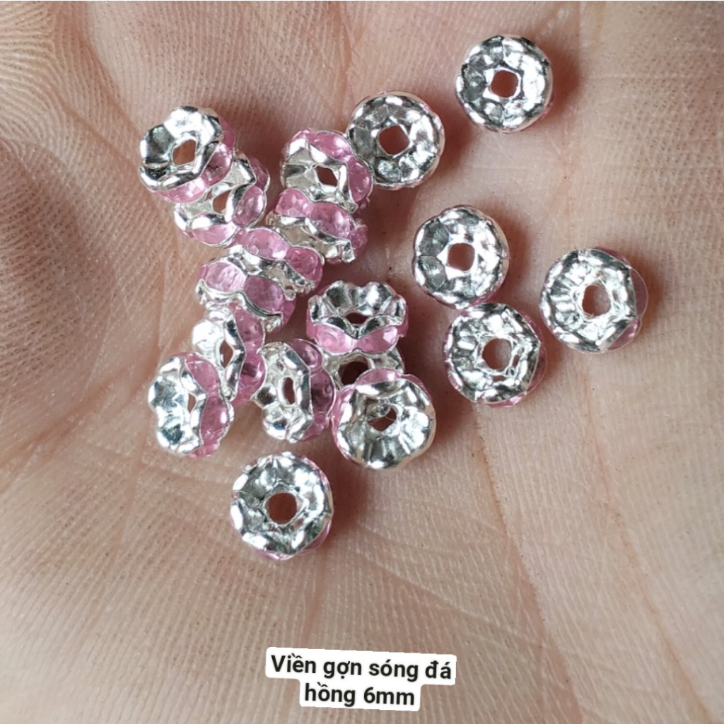 100 viên charm chặn, charm bánh xe size từ 6 đến 10mm