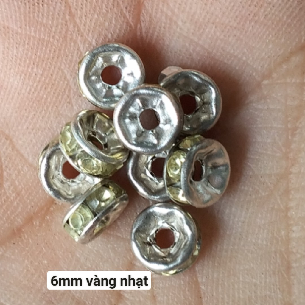 10-50 viên charm chặn, charm bánh xe 6-8-10-12mm