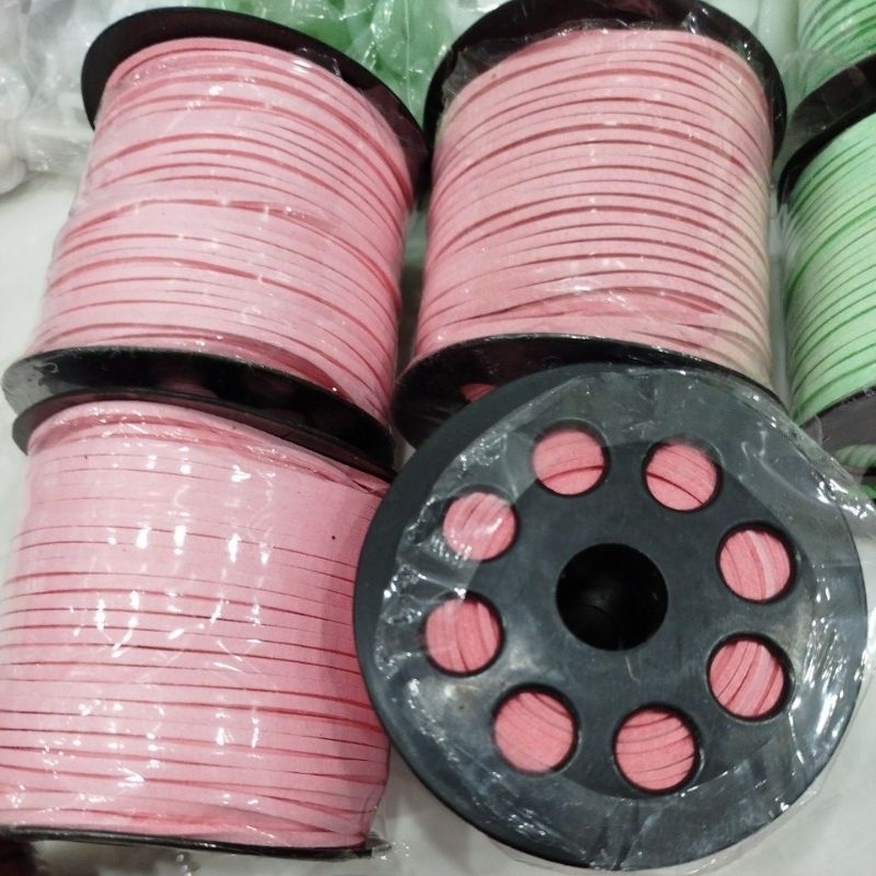 1 cuộn dây da lộn 2mm , dây da nhung, dây nhung làm vòng, dây đan vòng tay, vòng cổ