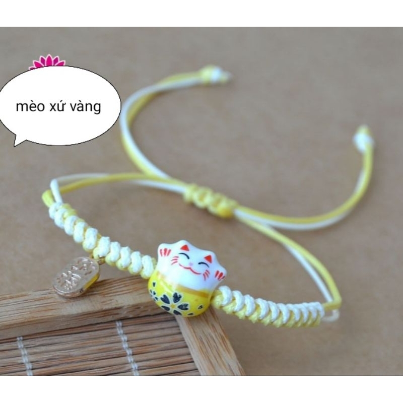 vòng tay chống thấm nước mèo xứ may mắn