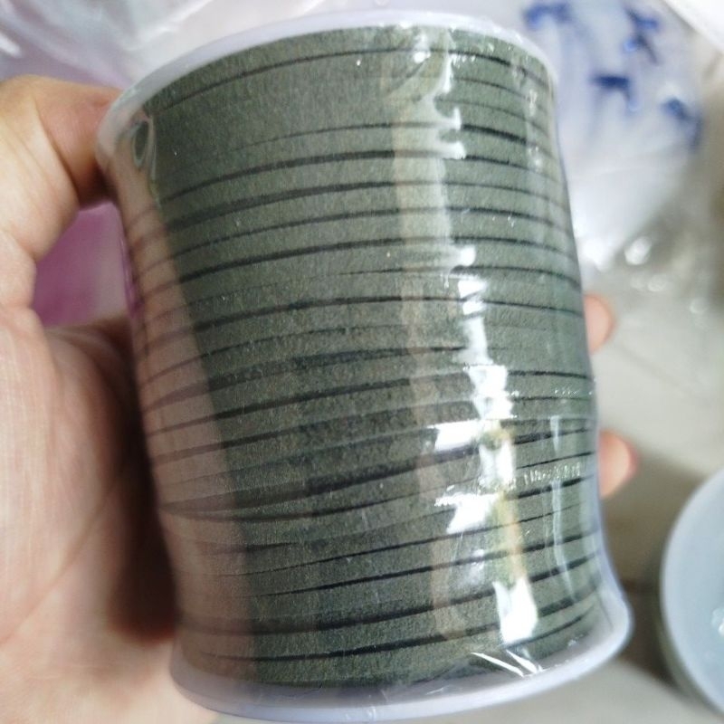 1 cuộn dây da lộn 2mm , dây da nhung, dây nhung làm vòng, dây đan vòng tay, vòng cổ
