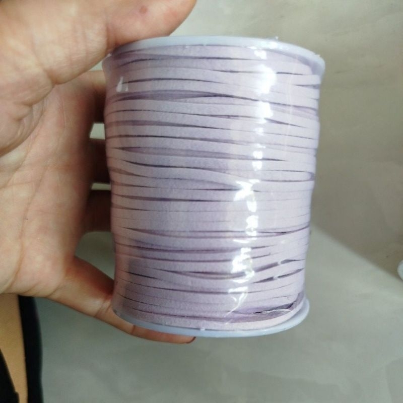 1 cuộn dây da lộn 2mm , dây da nhung, dây nhung làm vòng, dây đan vòng tay, vòng cổ