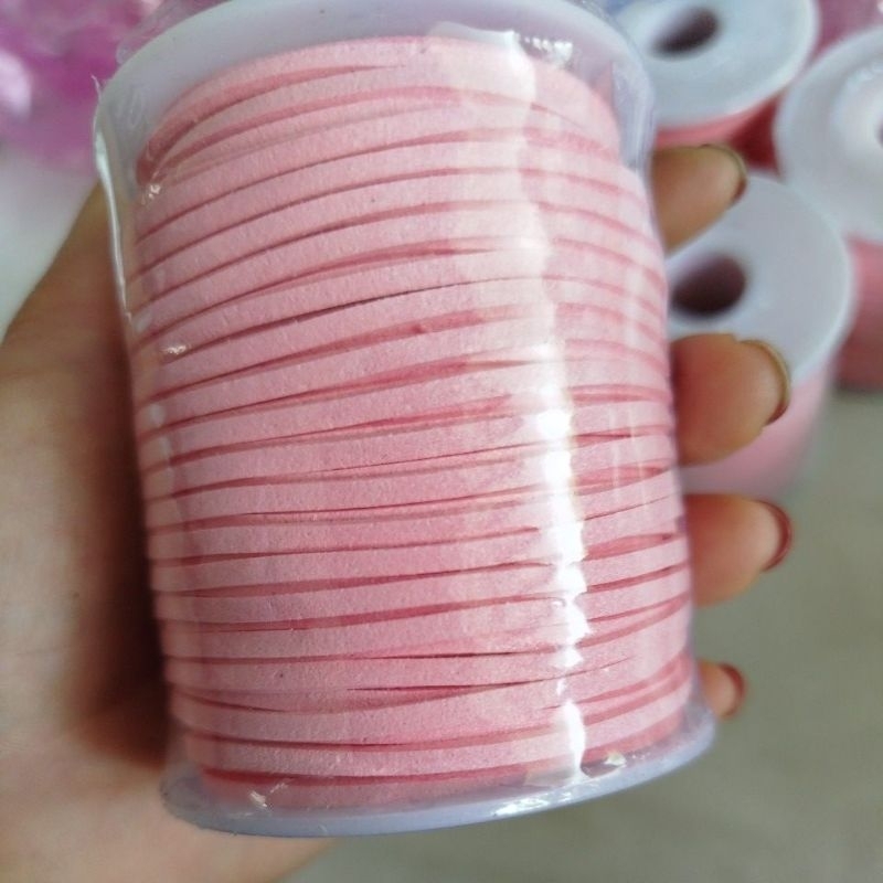1 cuộn dây da lộn 2mm , dây da nhung, dây nhung làm vòng, dây đan vòng tay, vòng cổ