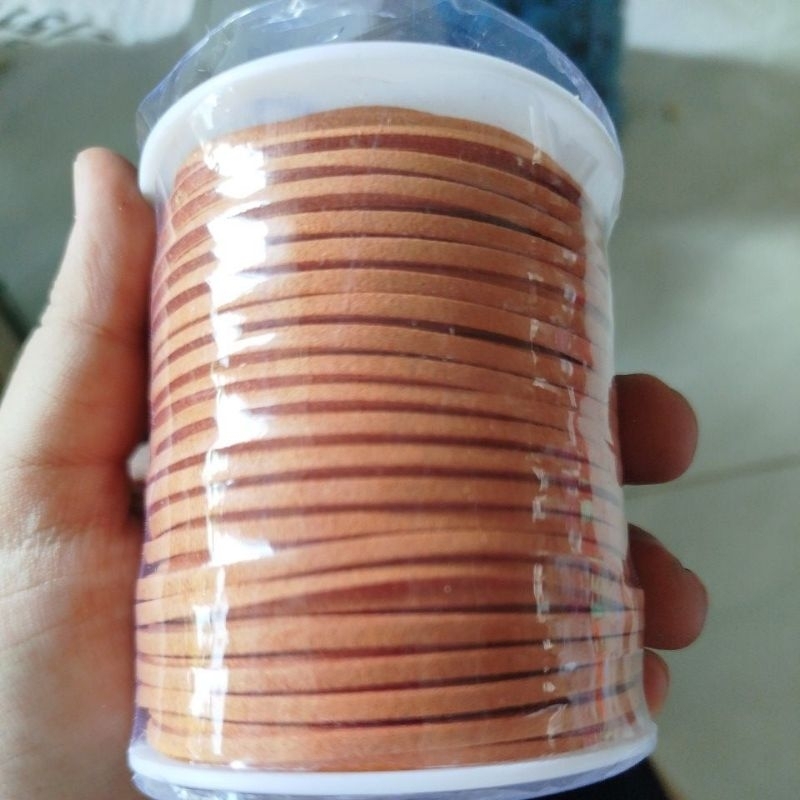 1 cuộn dây da lộn 2mm , dây da nhung, dây nhung làm vòng, dây đan vòng tay, vòng cổ