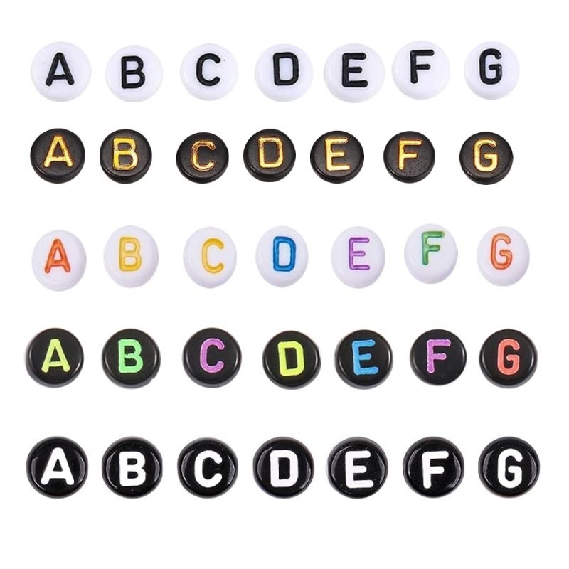 (chọn chữ theo yêu cầu) 50- 100 viên chữ đủ màu nền đen từ A-Z