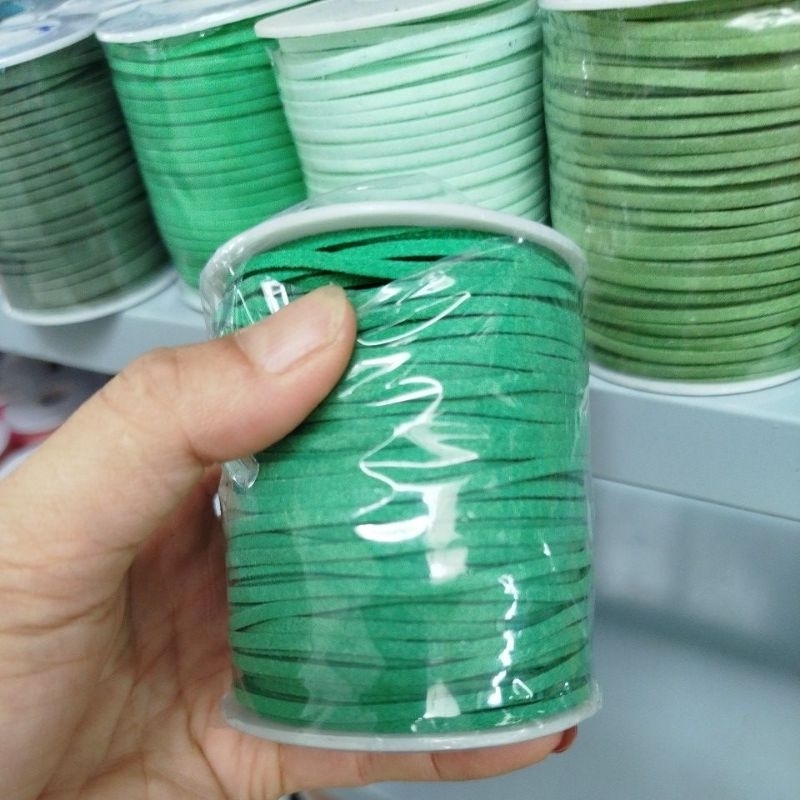 1 cuộn dây da lộn 2mm , dây da nhung, dây nhung làm vòng, dây đan vòng tay, vòng cổ