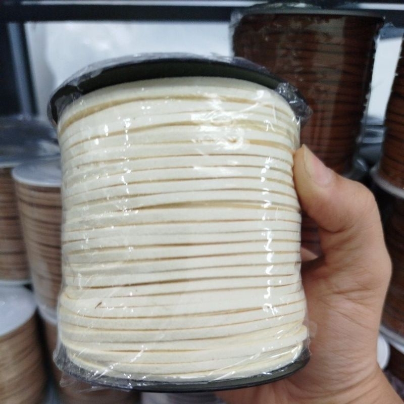 1 cuộn dây da lộn 2mm , dây da nhung, dây nhung làm vòng, dây đan vòng tay, vòng cổ