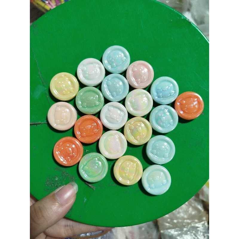 25-500gam hạt charm holo có lỗ xỏ 20mm bóng đẹp