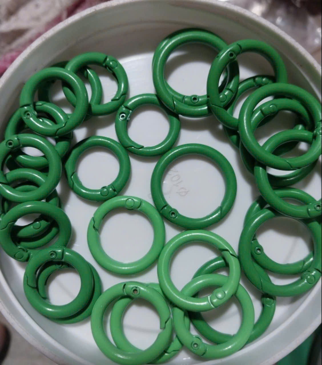 5-100 còng sắt, khoen khoá sắt mix màu 20mm, 25mm, 28mm