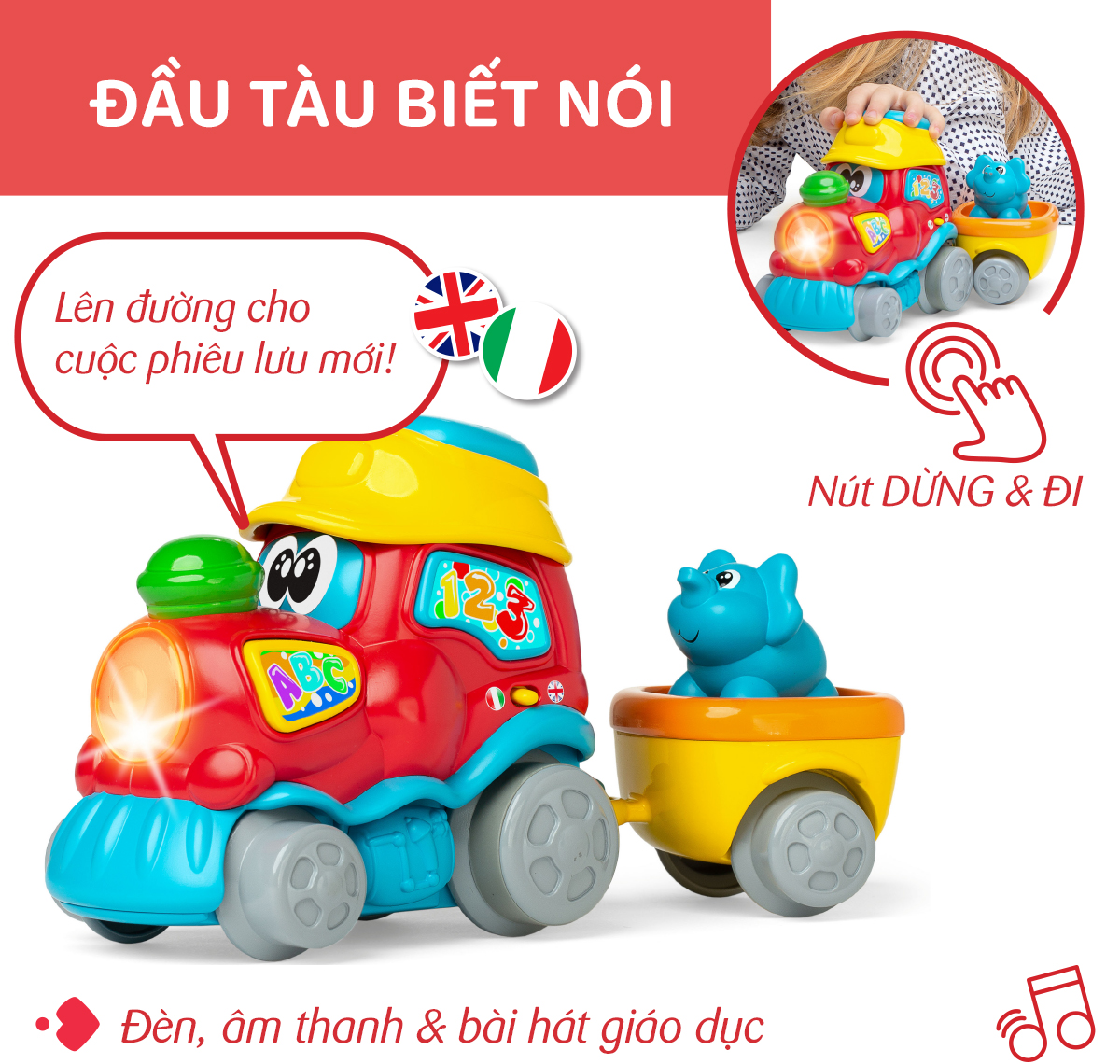 Tàu hỏa song ngữ ABC Chicco