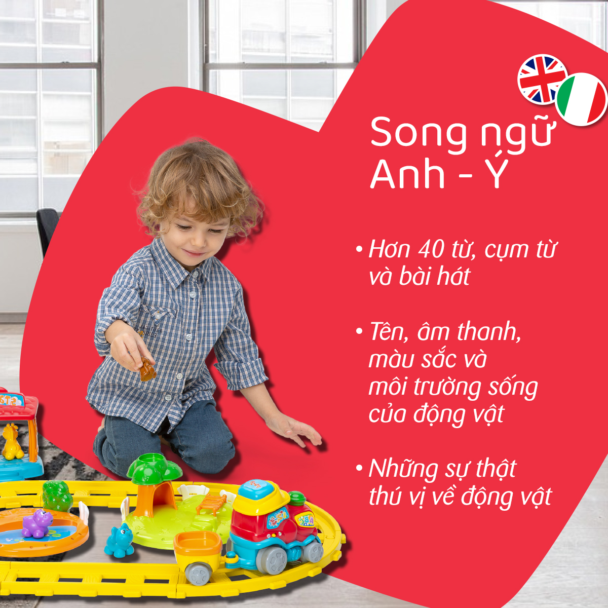 Tàu hỏa song ngữ ABC Chicco