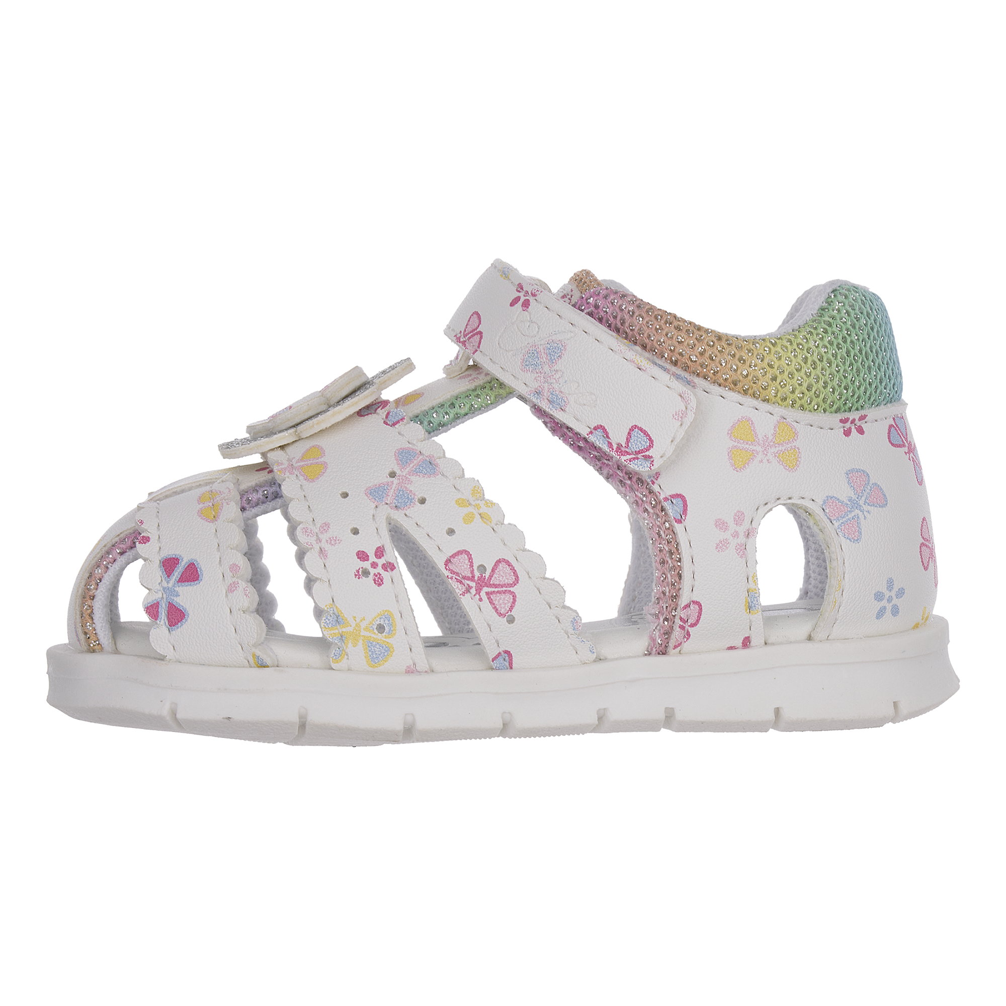 Sandal tập đi trẻ em Chicco Fenis hoa sắc màu