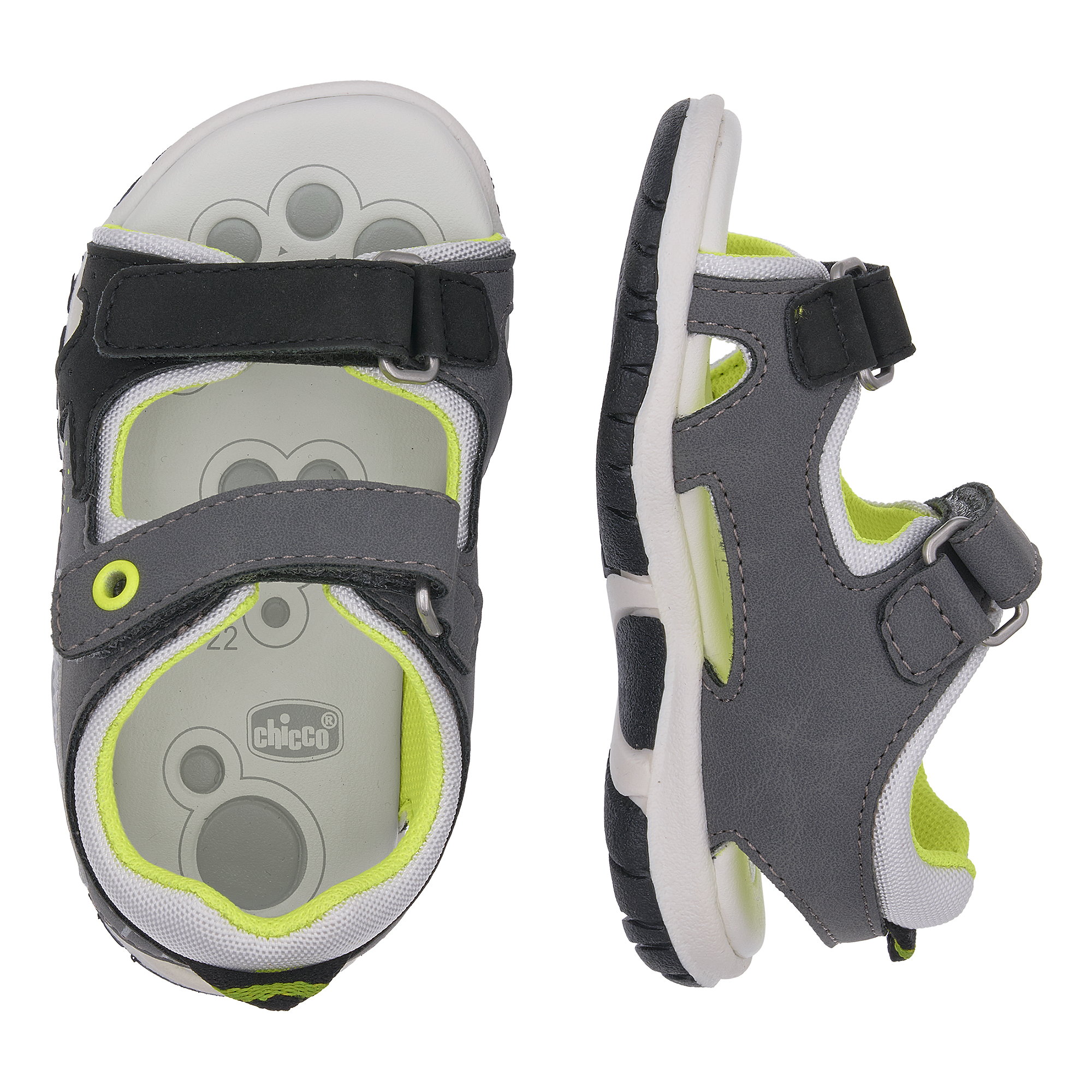 Sandal tập đi trẻ em Chicco Fennek màu ghi