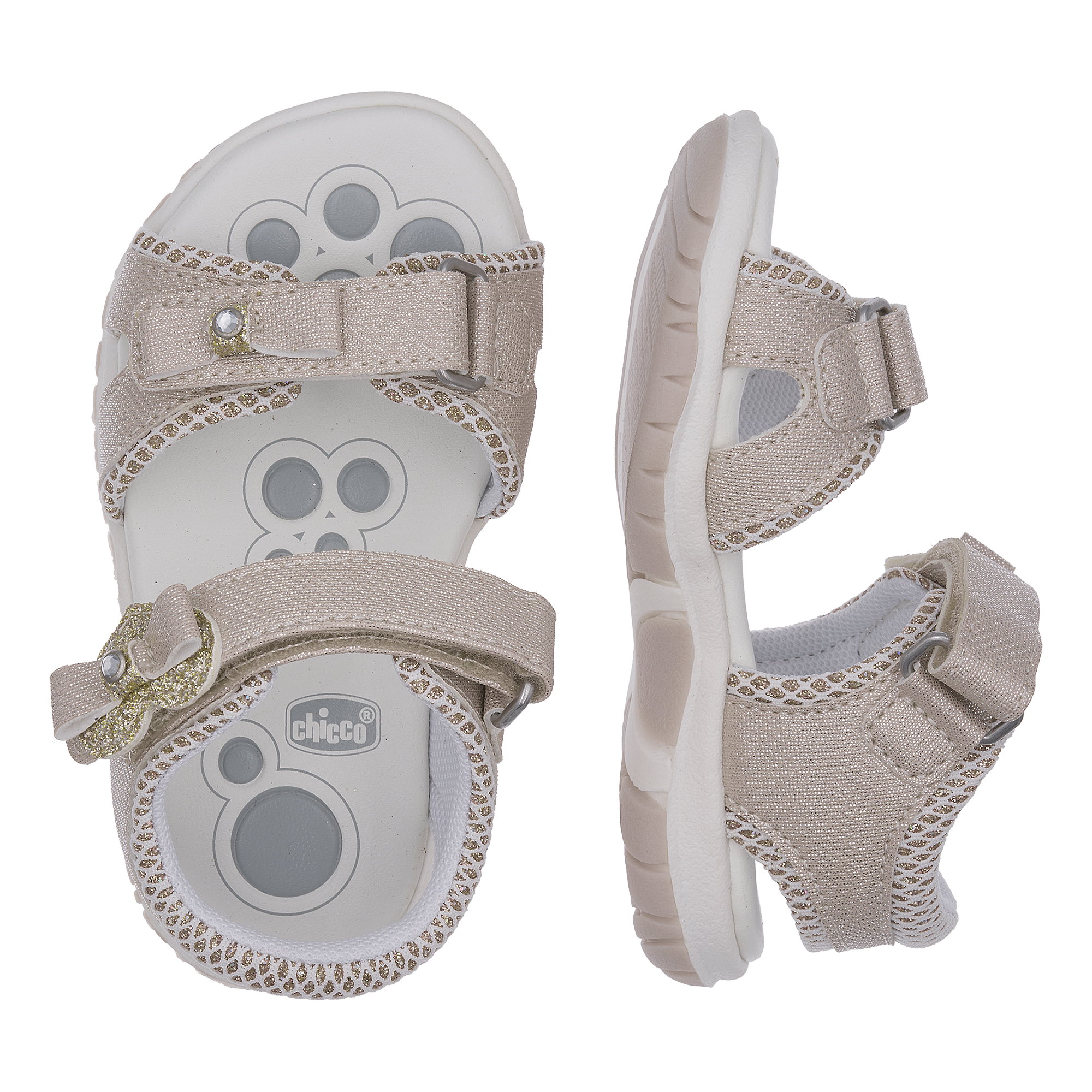 Sandal tập đi trẻ em Chicco Francia màu be