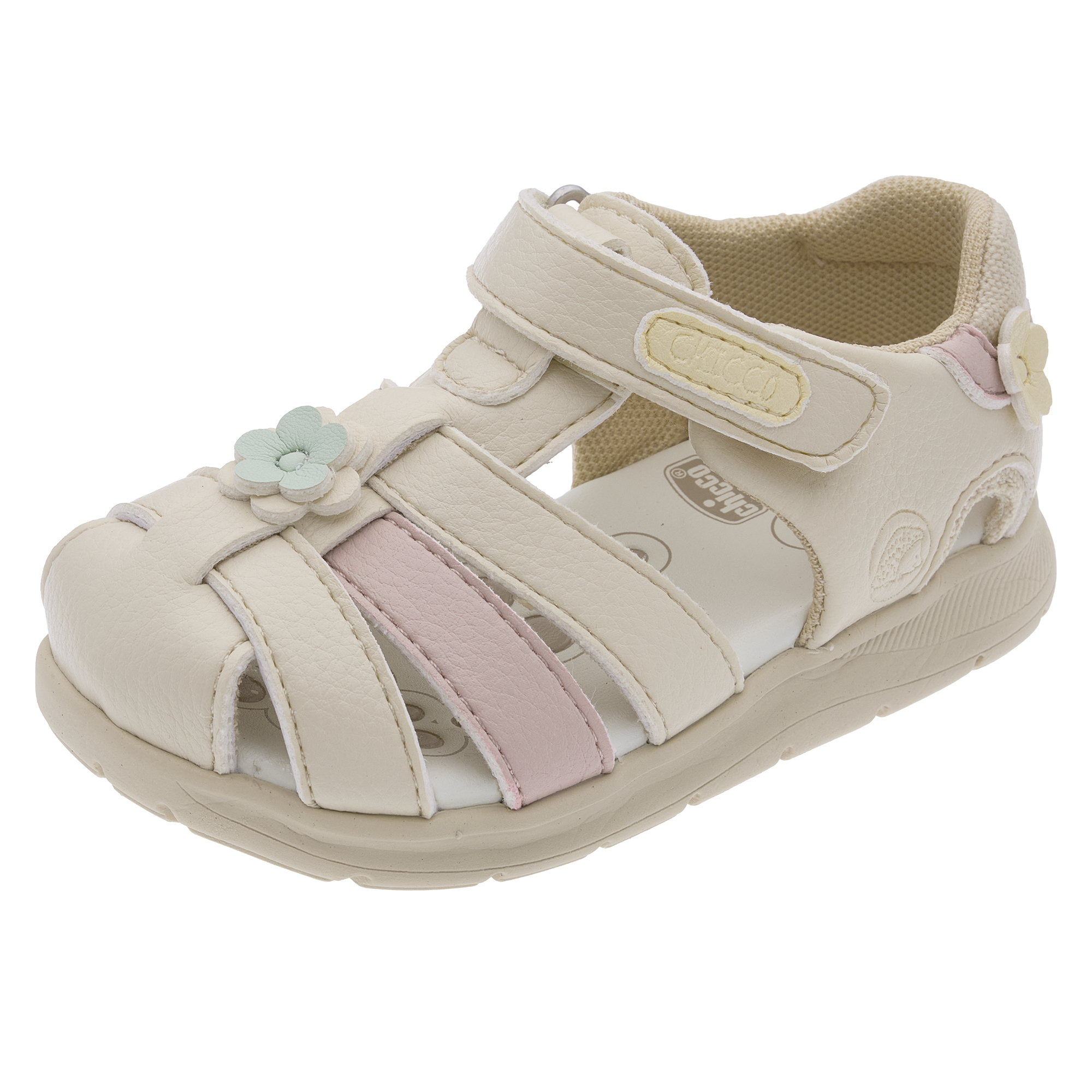 Sandal tập đi trẻ em Chicco Cromy màu be hồng