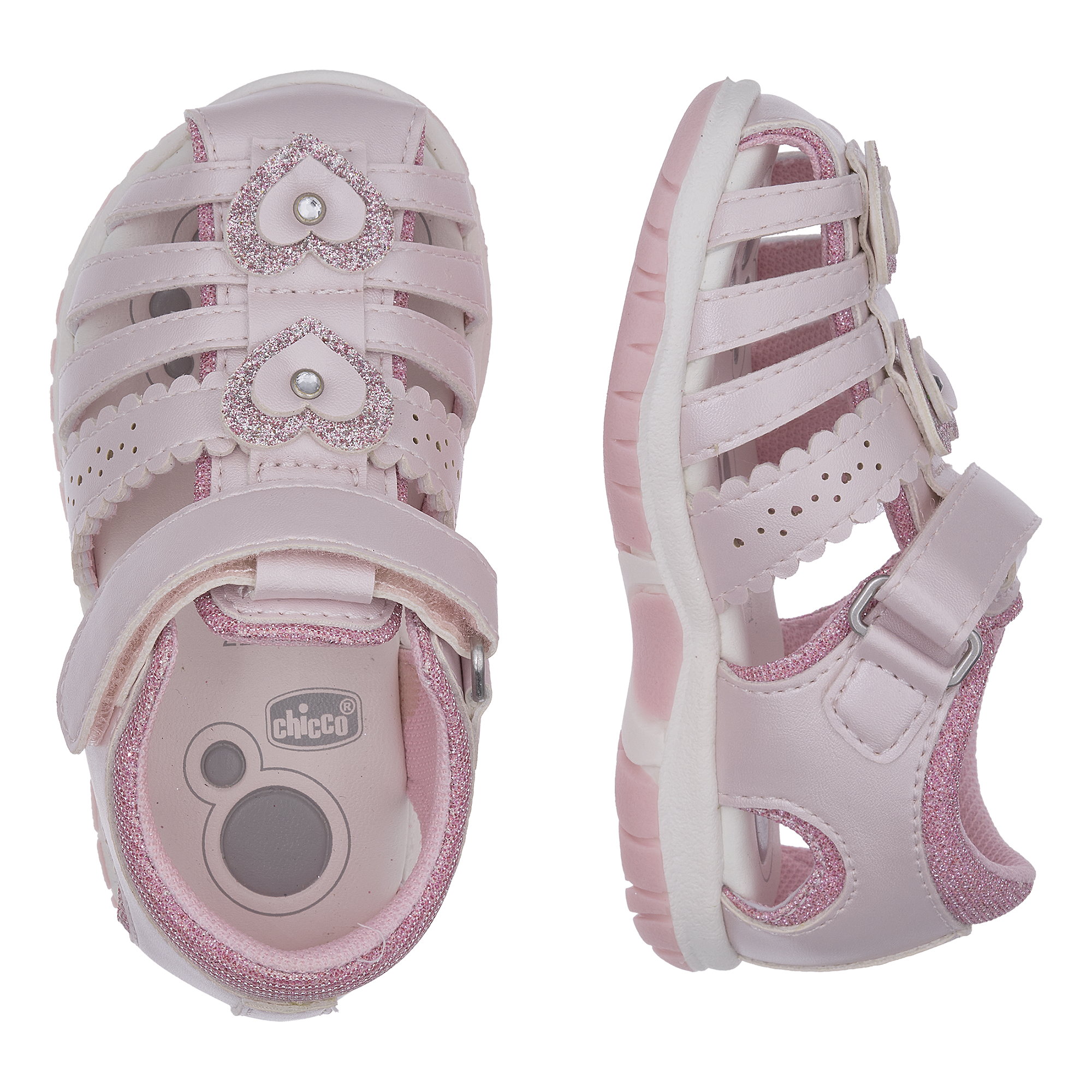 Sandal tập đi trẻ em Chicco Fiorda màu hồng