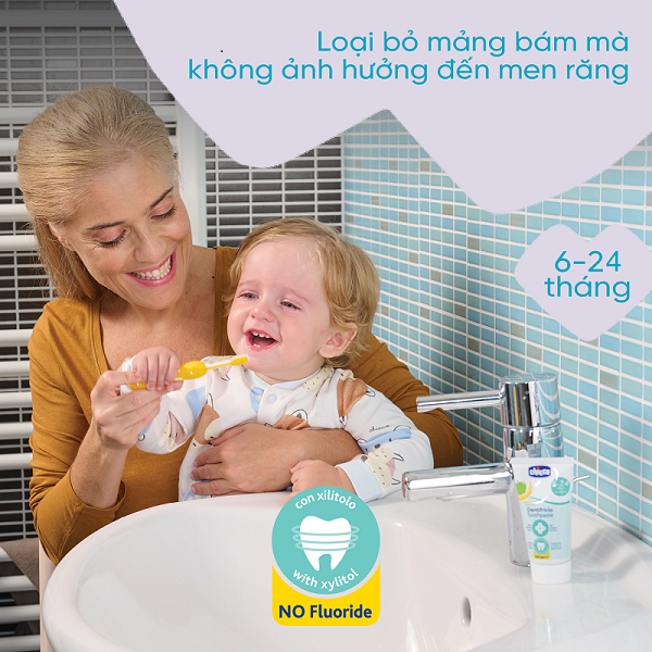 Kem đánh răng hương Chuối - Táo Chicco 6M+ (Mới)
