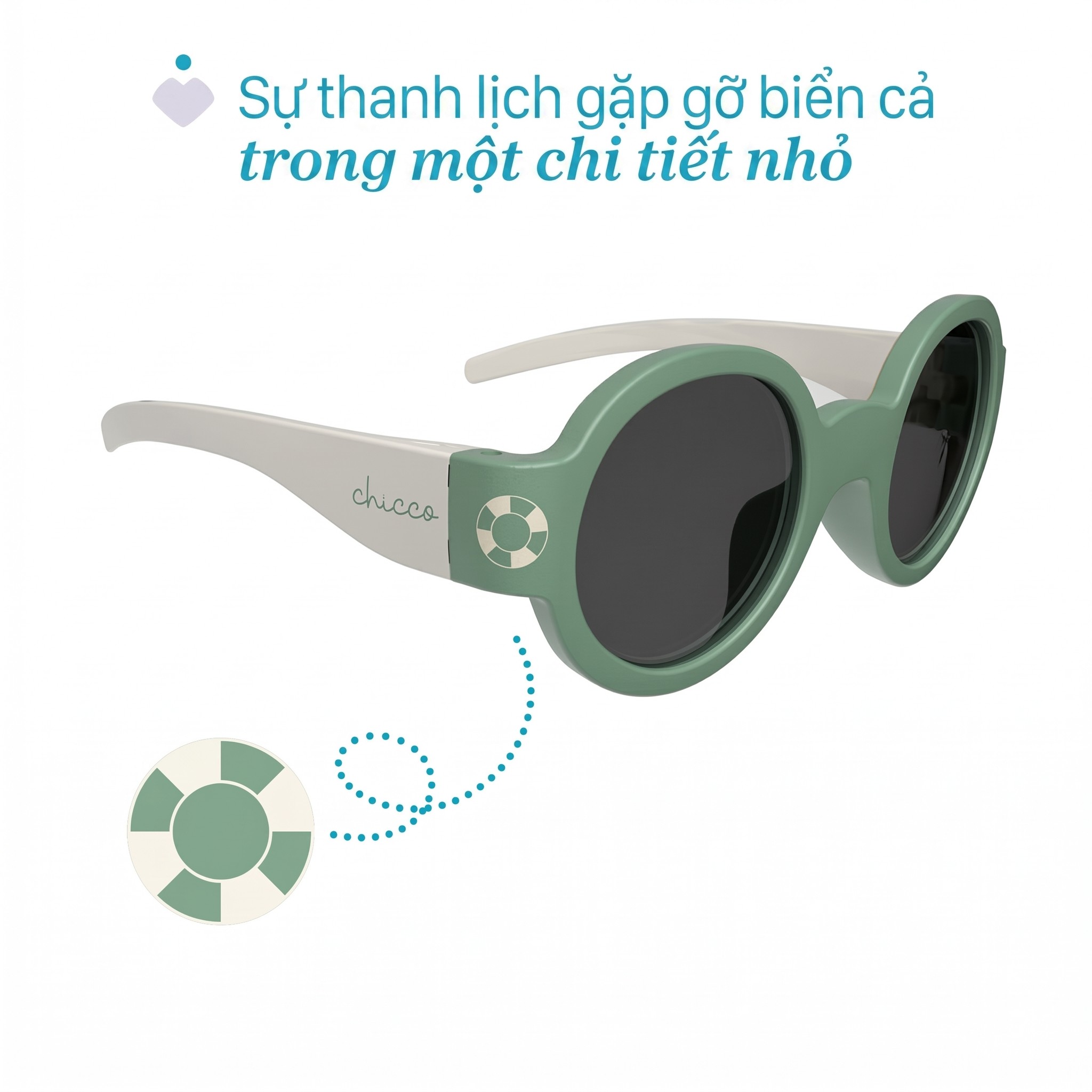 Kính mát chống tia UV Chicco màu xanh mint 0M+