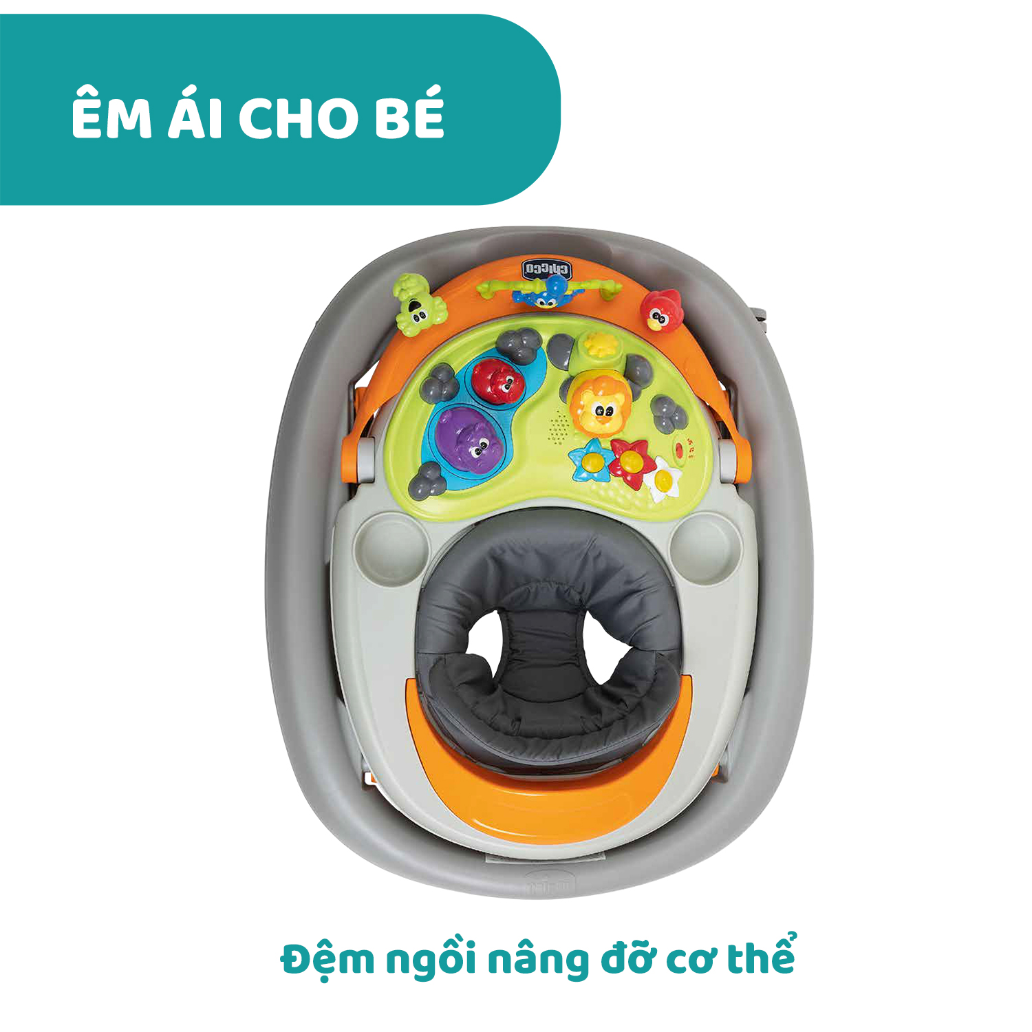 Xe tập đi Chicco Walky Talky màu ghi