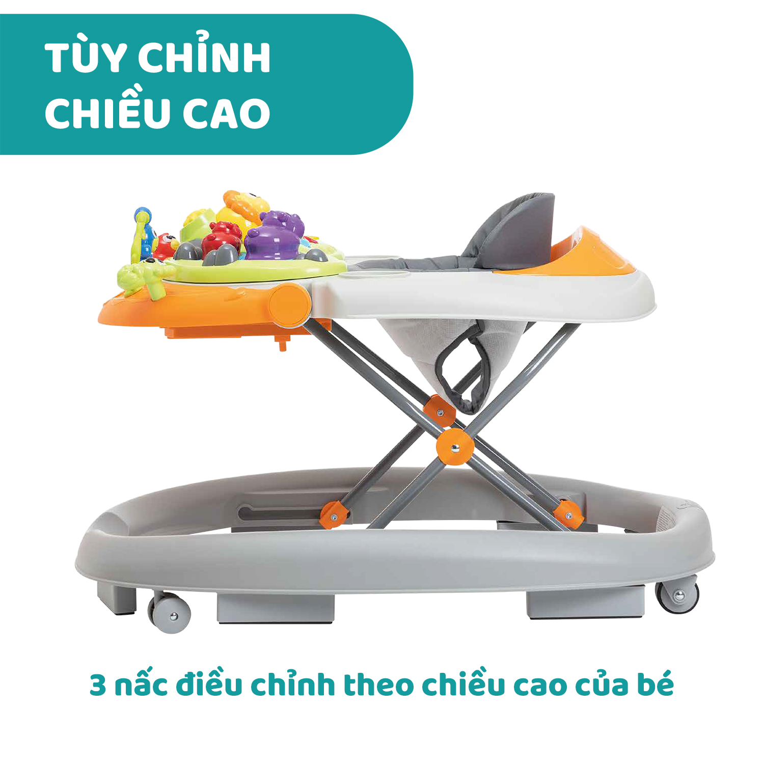 Xe tập đi Chicco Walky Talky màu ghi