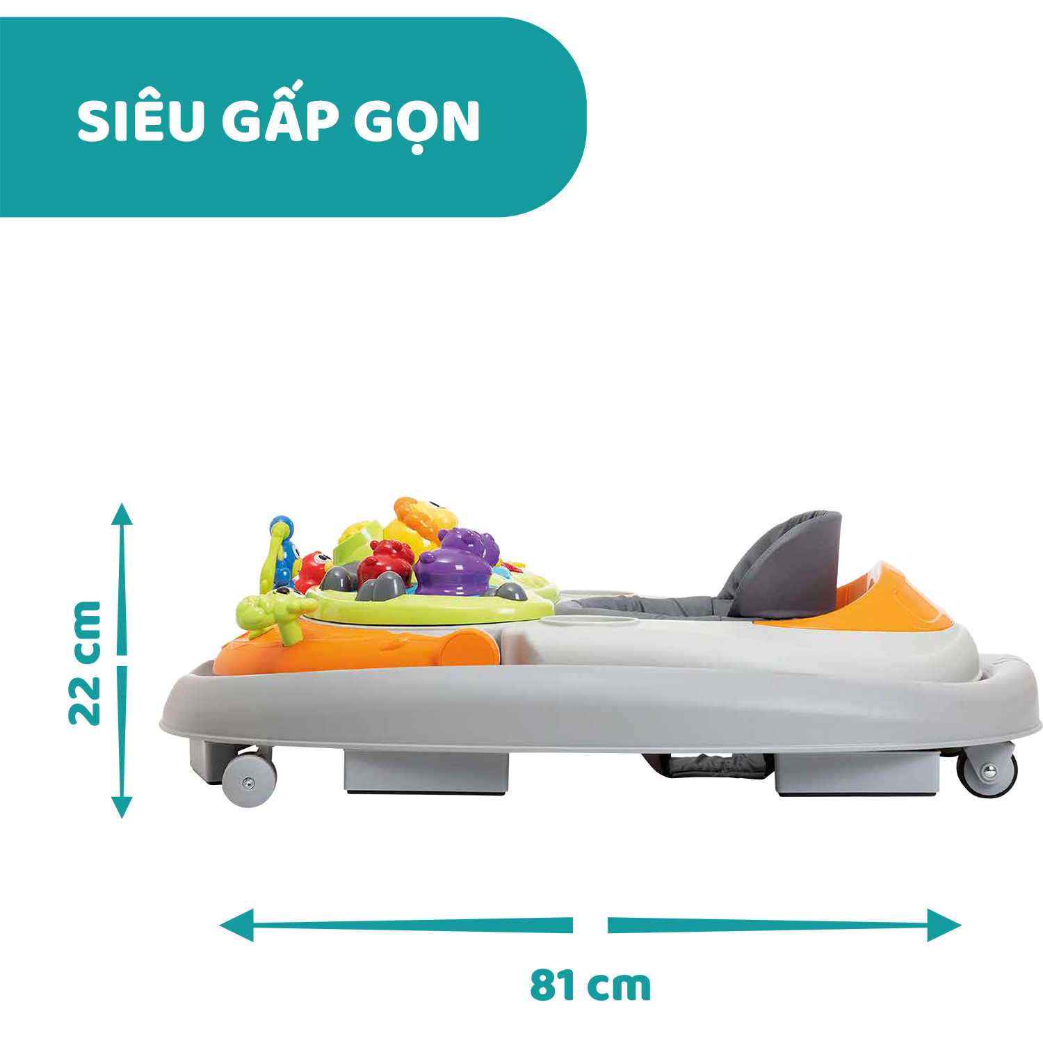 Xe tập đi Chicco Walky Talky màu ghi