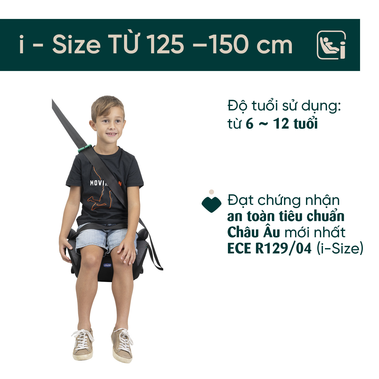 Ghế ô tô Chicco Quasar Fix ISOFIX - Màu ghi