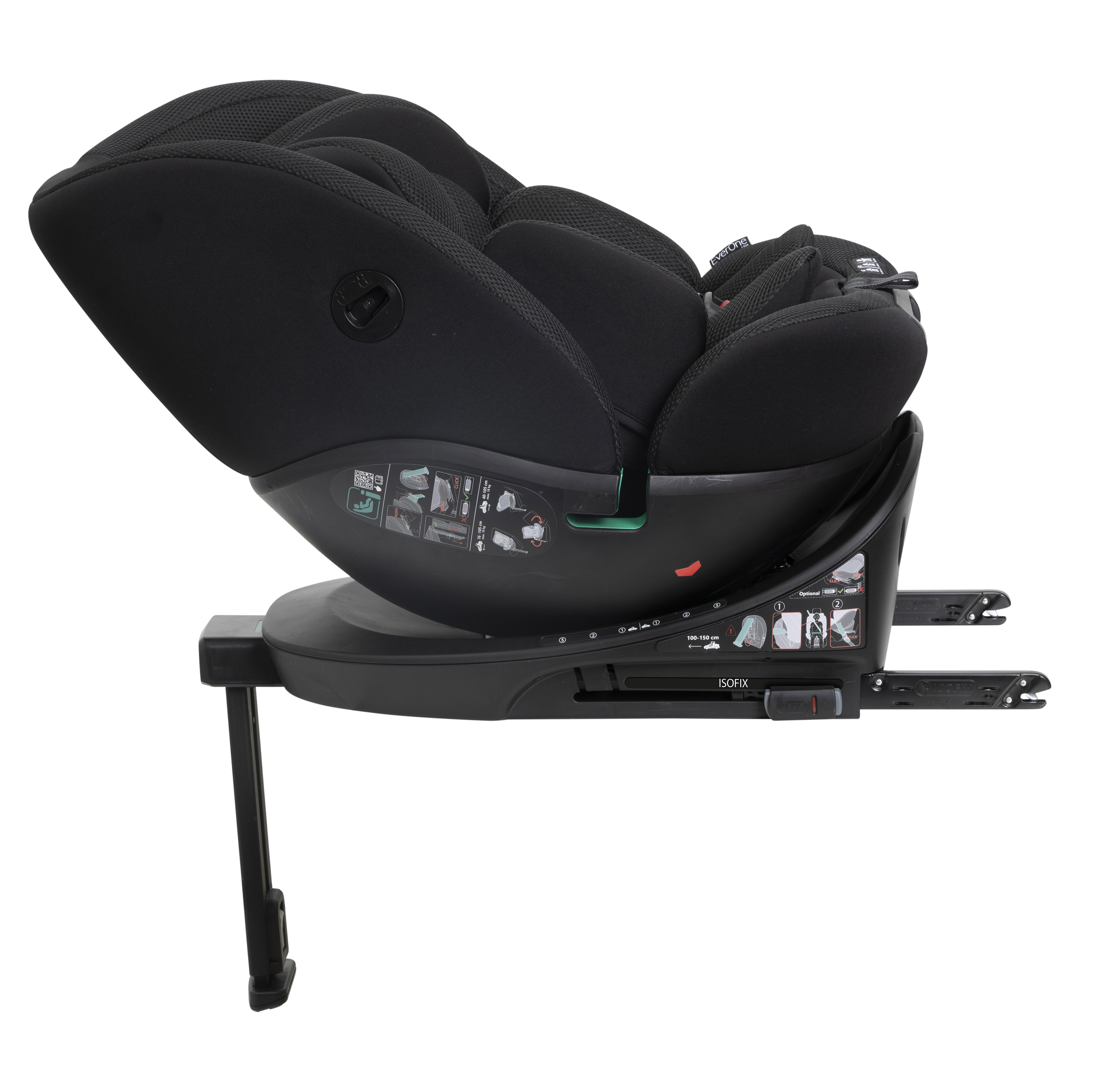Ghế ô tô Chicco EverOne xoay 360˚ ISOFIX - Màu đen