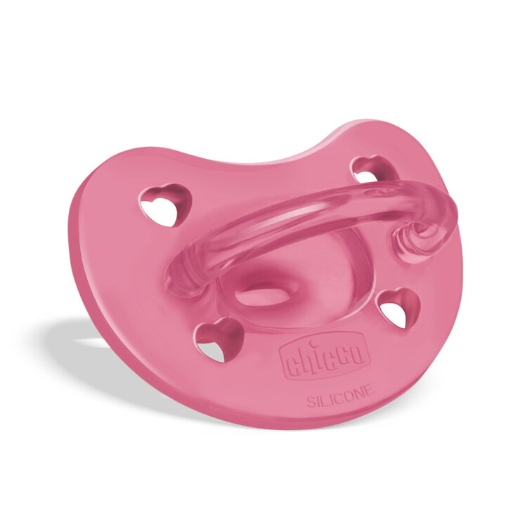 Ty ngậm Silicon Chicco Physio Soft Hồng 16-36M