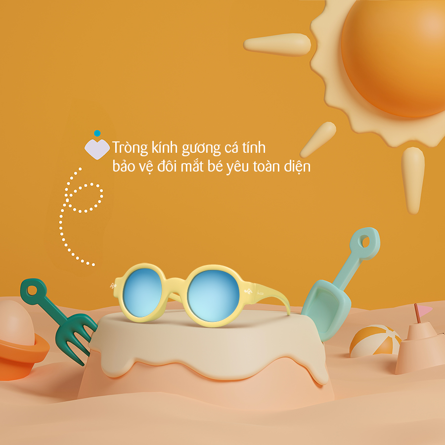 Kính mát chống tia UV tráng gương Chicco màu vàng 0M+