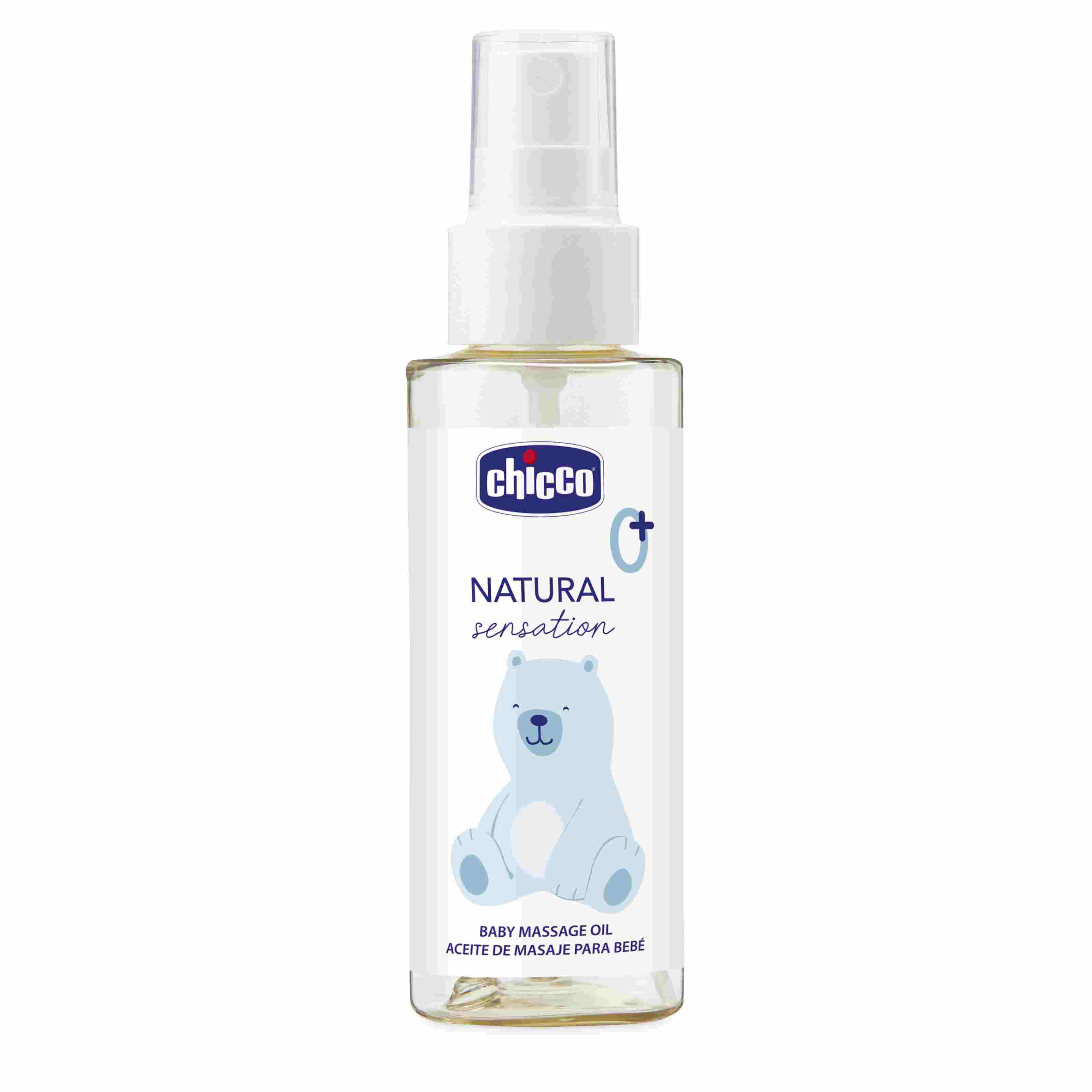 Dầu mát-xa cấp ẩm & hỗ trợ đàn hồi da Chicco Natural Sensation 0M+