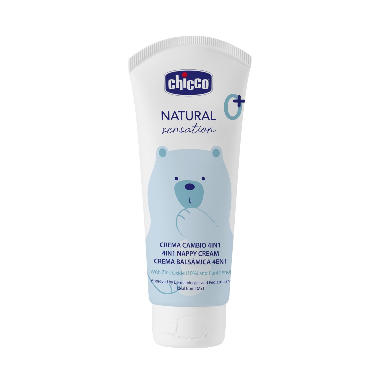 Kem hăm 4in1 chứa Kẽm oxide và Panthenol Chicco Natural Sensation 0M+ 100ml