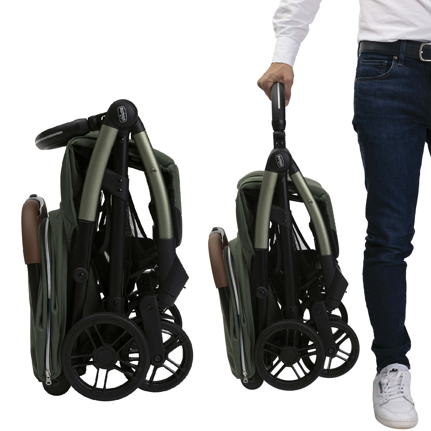 Xe đẩy gấp gọn tự động Chicco Goody Xplus - Màu xanh ánh rêu