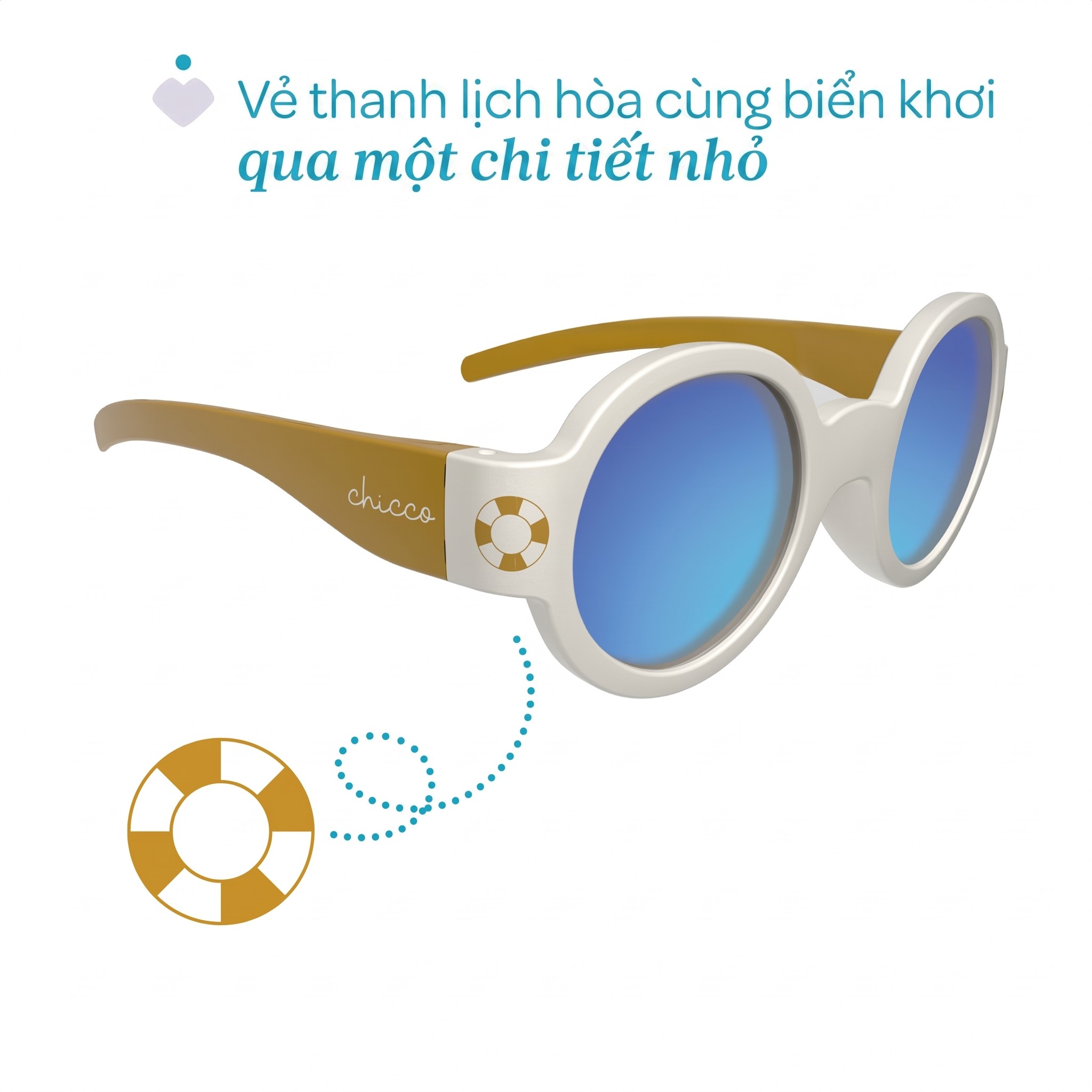 Kính mát chống tia UV Chicco màu kem 0M+