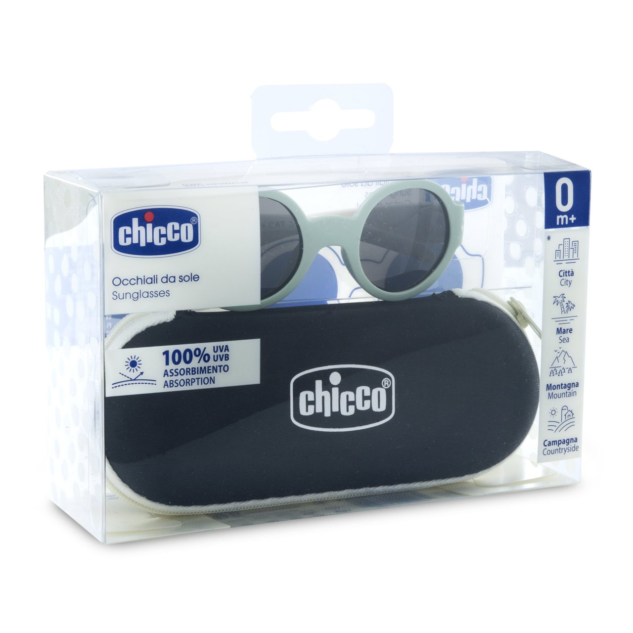 Kính mát chống tia UV Chicco màu xanh mint 0M+