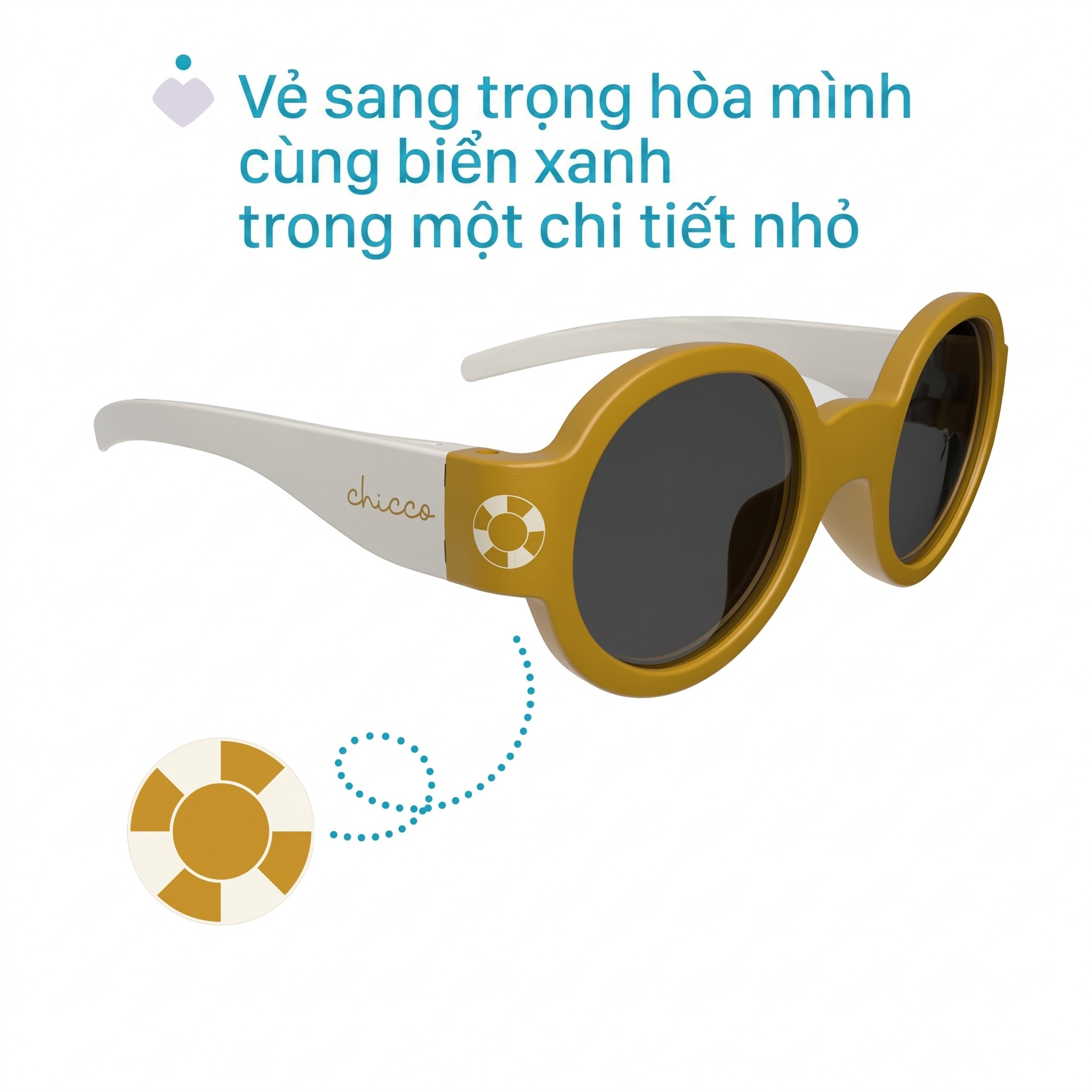 Kính mát chống tia UV Chicco màu be 0M+