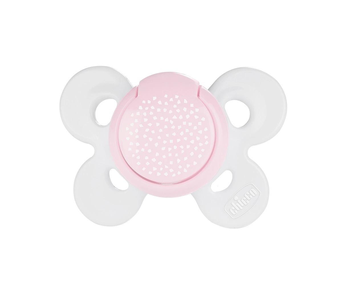 Ty ngậm silicone Chicco Physio Comfort màu hồng 2-6M