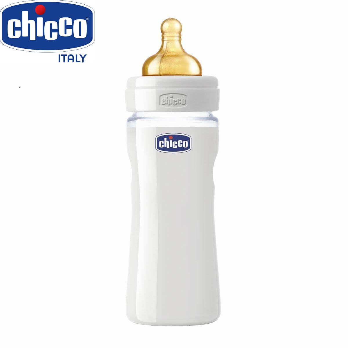 BỘ 2 BÌNH THỦY TINH TỰ NHIÊN NÚM CAO SU 240ML CHICCO