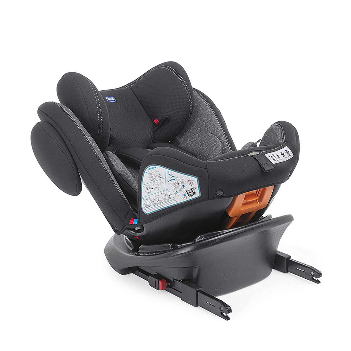 Ghế ngồi ô tô Chicco Unico Plus Isofix 0-12Y xoay 360˚ Đen Shadow