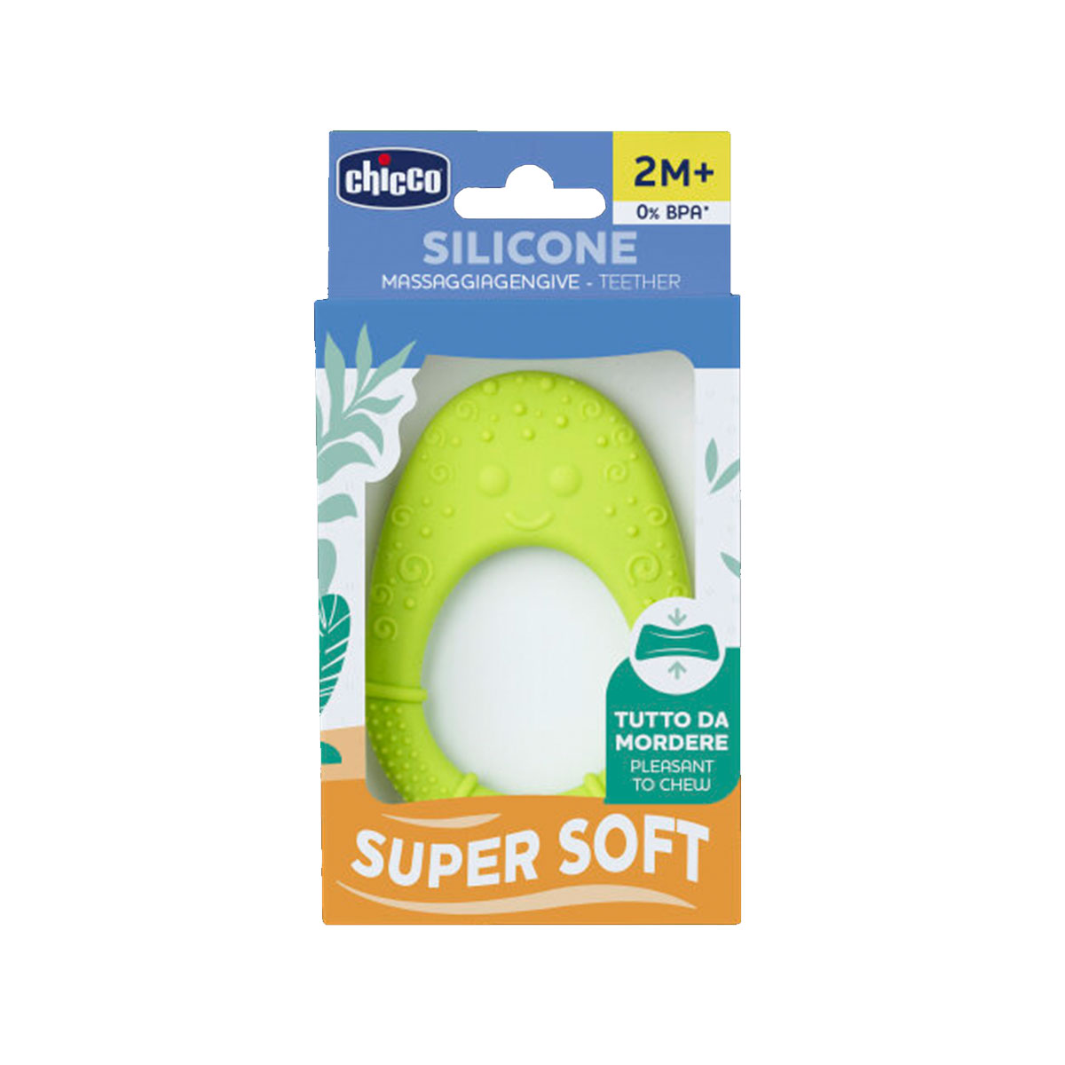 Cắn răng quả bơ silicone siêu mềm Chicco