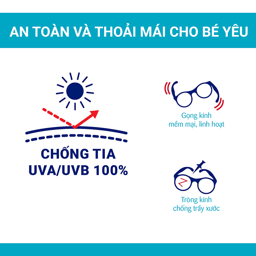 Kính mát chống tia UV tráng gương Chicco màu đỏ cherry 36M+