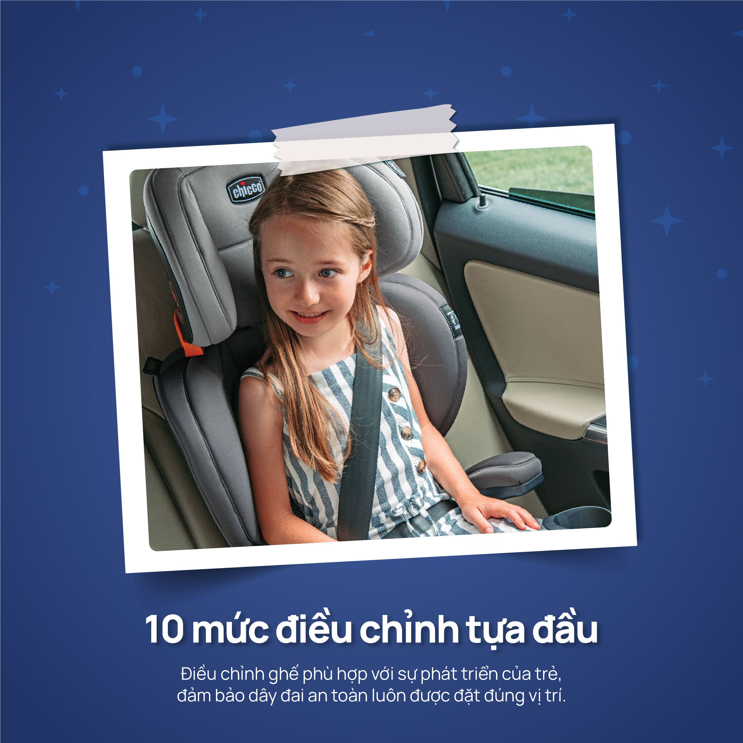 Ghế ô tô Chicco KidFit Plus 2 trong 1 ISOFIX ClearTex  - Màu xanh biển