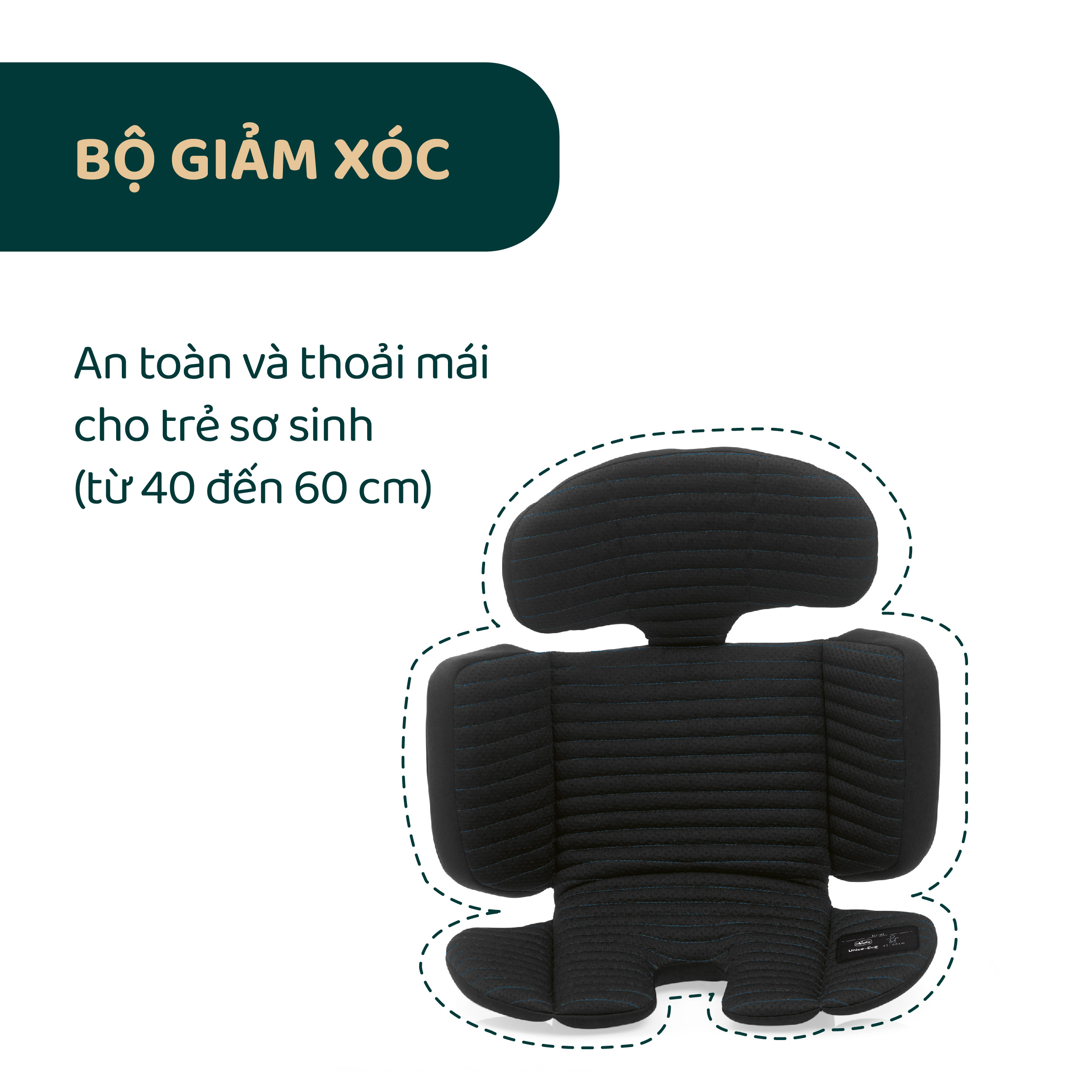Ghế ô tô Chicco Unico Evo Air xoay 360˚ ISOFIX- Màu Đen