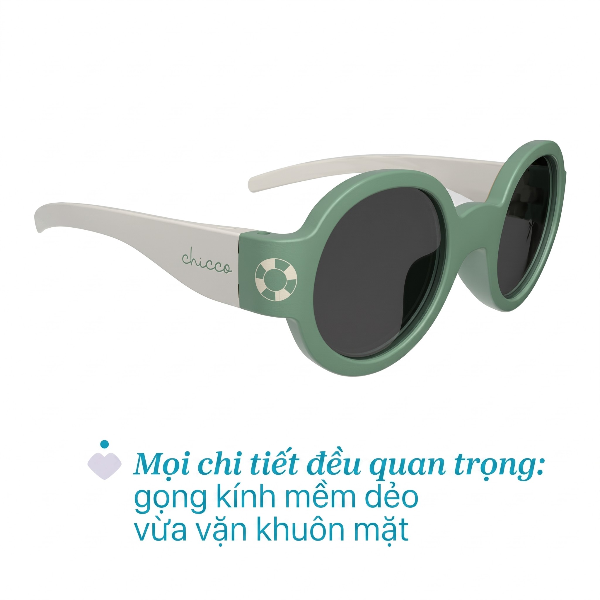 Kính mát chống tia UV Chicco màu xanh mint 0M+