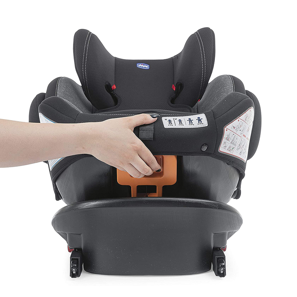 Ghế ngồi ô tô Chicco Unico Plus Isofix 0-12Y xoay 360˚ Đen Shadow